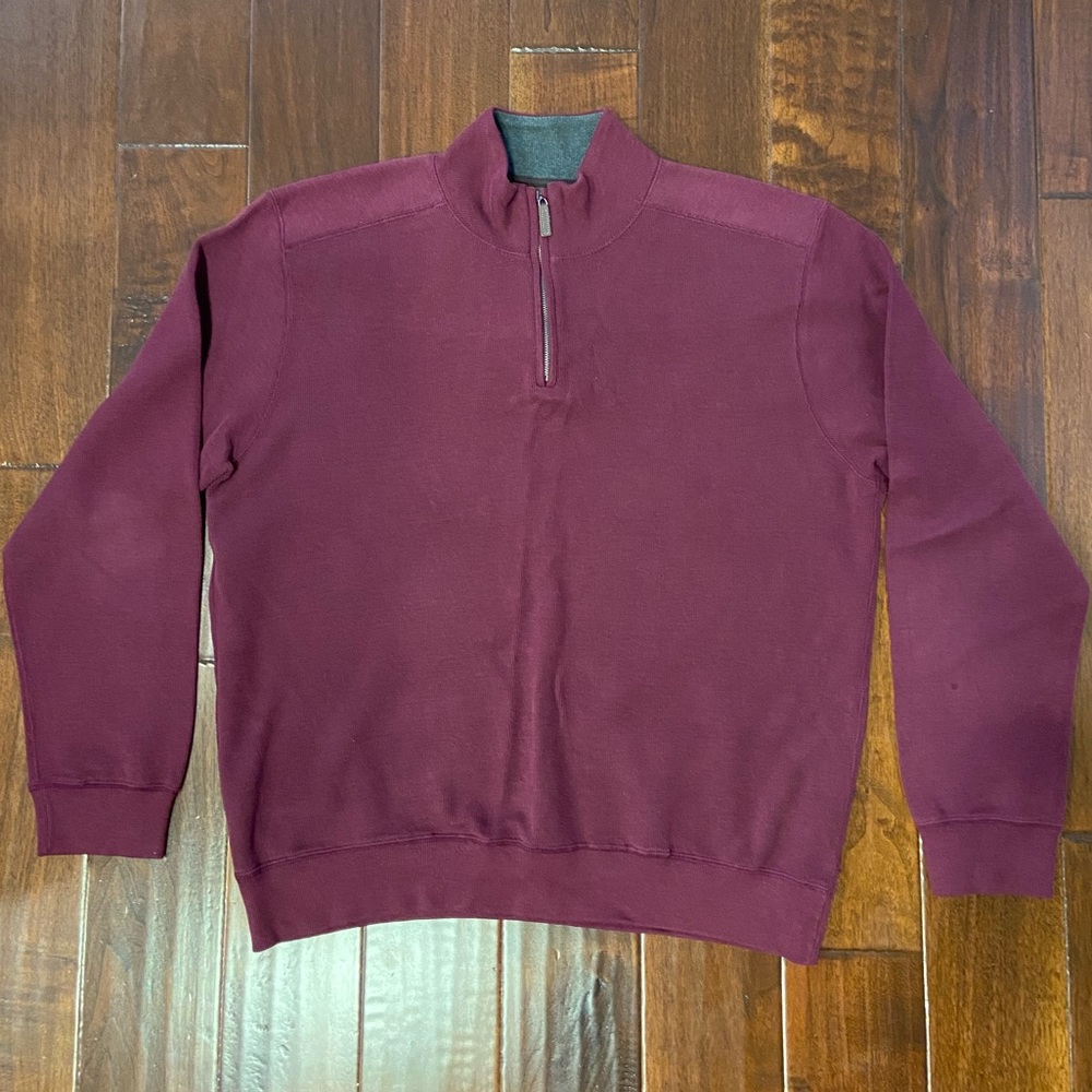 Tasso Elba Pullover Sweater, Burgundy / Maroon, Size L